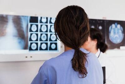 doctor and nurse examine x