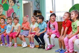 Bio im Kindergarten in der Stadt Biel auf dem